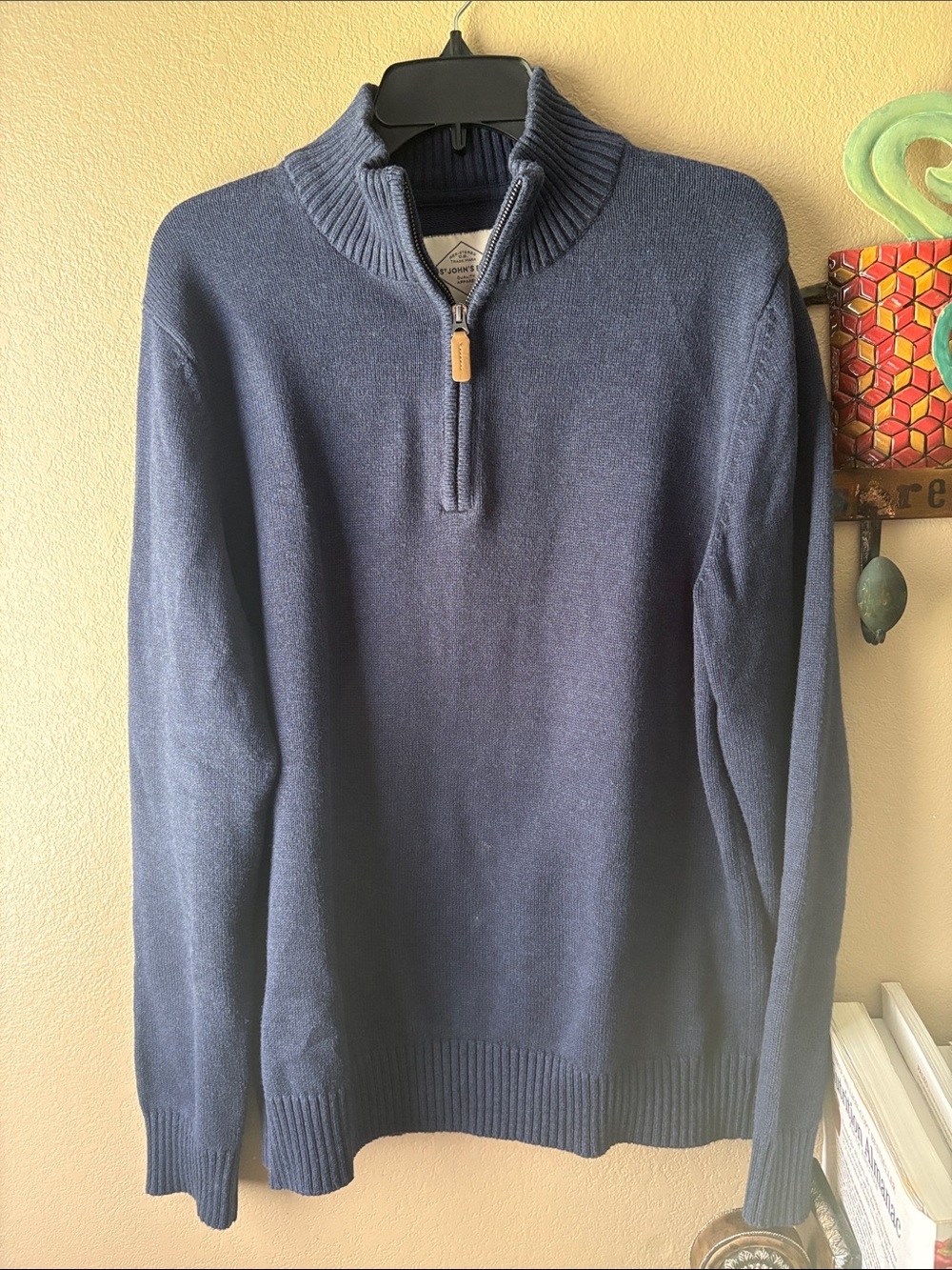 St. John's Bay Navy Half-Zip navy Sweater
